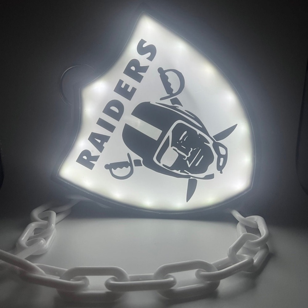 Light Up Fan Chain Las Vegas Raiders Necklace